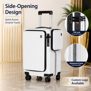 <span class=keywords><strong>Maleta</strong></span> de Viaje con Ruedas Giratorias de 20 Pulgadas con Apertura Lateral, Personalizable con Logotipo, para Viajes de Negocios - Product Image 1