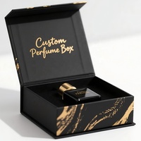 Emballage Coffret Cadeau de Luxe Personnalisé et Recyclable, Certifié FSC, Encre de Soja, avec Insert en Mousse, pour Flacon de Parfum Cosmétique, Couvercle et Base sur Mesure