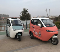 Tricycles électriques fermés Certification CEE Scooter cabine 3 roues 2 places Voiture électrique d'occasion Europe sans permis de conduire