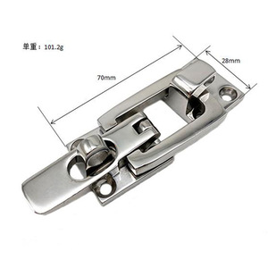 สลักล็อคสแตนเลส 70 มม. X 28 มม. สำหรับประตูเรือ ใช้แทนของเดิมในห้องโดยสาร - Product Image 1