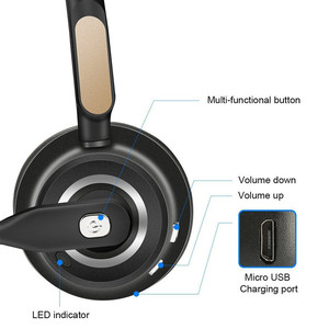Casque d'écoute stéréo sans fil DECT de bonne qualité avec contrôle du volume pour téléphone logiciel, ordinateur portable, <span class=keywords><strong>mobile</strong></span> - Product Image 4