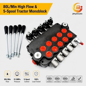 Válvula <span class=keywords><strong>de</strong></span> Control Direccional Monobloque Manual <span class=keywords><strong>de</strong></span> 5 Vías Junbao <span class=keywords><strong>Serie</strong></span> P80 80L-Min para Tractor y Maquinaria Agrícola - Product Image 1