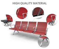 Banc d'attente moderne Leadcom LS-529YF avec rembourrage en PU et structure métallique pour hôpitaux et aéroports