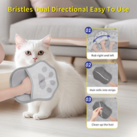 Gants électrostatiques réutilisables en polyester Senye pour enlever les poils d'animaux, pour le toilettage des chats et des chiens, 2 couleurs, certifiés BSCI
