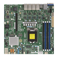 Motherboard Server MicroATX MBD-X11SCM-LN8F dengan Soket Tunggal LGA-1151 (Soket H4) Intel C246, Mendukung DDR4
