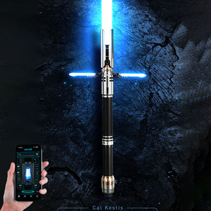 Sable de luz <span class=keywords><strong>Cal</strong></span> Kestis Jedi Crossguard empuñadura de metal RGB Pixel Swing suave doble hoja Force FX Light Saber Heavy Dueling Sword - Product Image 1