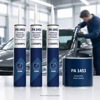Sellador de Parabrisas Automotriz Premium PA1453, Adhesivo de Poliuretano de Alta Resistencia, Curado Rápido, Color Negro