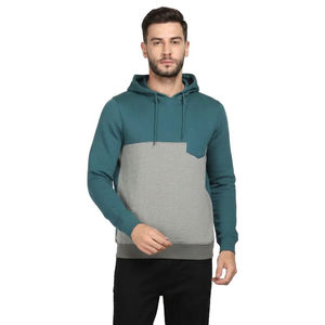 Sudaderas con capucha de invierno para hombre, 100% algodón, de tela de terciopelo extragrande con logotipo personalizado - Product Image 1