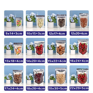 Hot bán tùy chỉnh độ ẩm bằng chứng thực phẩm nhôm rõ ràng Mylar Túi aluminized đứng lên túi dây kéo bao bì túi với cửa sổ - Product Image 2