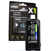 LUOWEI LW-X1 Alat Uji USB-C Multifungsi untuk Perbaikan Ponsel, Voltmeter Digital, Amperemeter, Detektor Pengisian Cepat