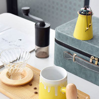 Ensemble de cafetière en céramique avec logo personnalisé en gros, kit de fabrication de café, ensemble de cafetière à verser, cadeaux d'entreprise