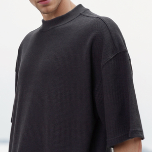 T-shirt Homme de Luxe Personnalisé en Coton Lourd 100% de Haute Qualité, Col Montant, Coupe Oversize et Boxy, Vierge - Product Image 6