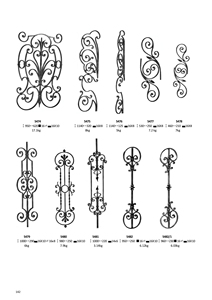Componentes Metálicos Arquitectónicos Ornamentales, Paneles de Barandilla de Hierro Forjado para Puertas, Vallas, Barandillas y Balaustradas - Product Image 5