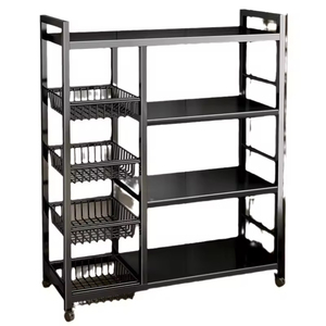5-Layer <b>Steel</b> Heavy-Duty Kitchen Storage <b>Rack</b> with Corrosion Protection Multi-Level Stacking Unit-Wholesale - Product Image 6