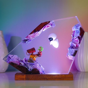 Lámpara de Noche de Resina Epoxi Hecha a Mano, Lámpara de Mesa de Resina Epoxi, Pequeño Robot PS5, Adorno de Regalo Estilo Bohemio - Product Image 2