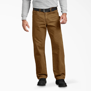 Rigby Relaxed Fit 100% algodón recto Casual <span class=keywords><strong>cremallera</strong></span> Fly cintura media estambre tela pantalón hombres pantalones de trabajo originales - Product Image 1