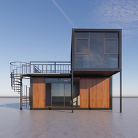 DXH Suppliers Maisons mobiles préfabriquées personnalisées pour l'extérieur, 1, 2 ou 3 étages, 500 pieds carrés, maisons modulaires préfabriquées, mini-maisons conteneurs pour les États-Unis
