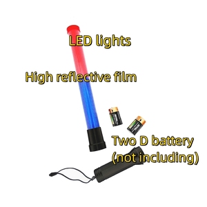 Contrôle de sécurité de sécurité Baguette de trafic LED clignotant <span class=keywords><strong>Signal</strong></span> de trafic Baton Baguette de sécurité stroboscopique rouge et bleue - Product Image 3