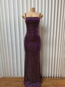 Women's Sequin Grid Maxi Dress <b>Spaghetti</b> <b>Strap</b> Bodycon Formal Evening Gown Dresses Fashion - Product Image 5