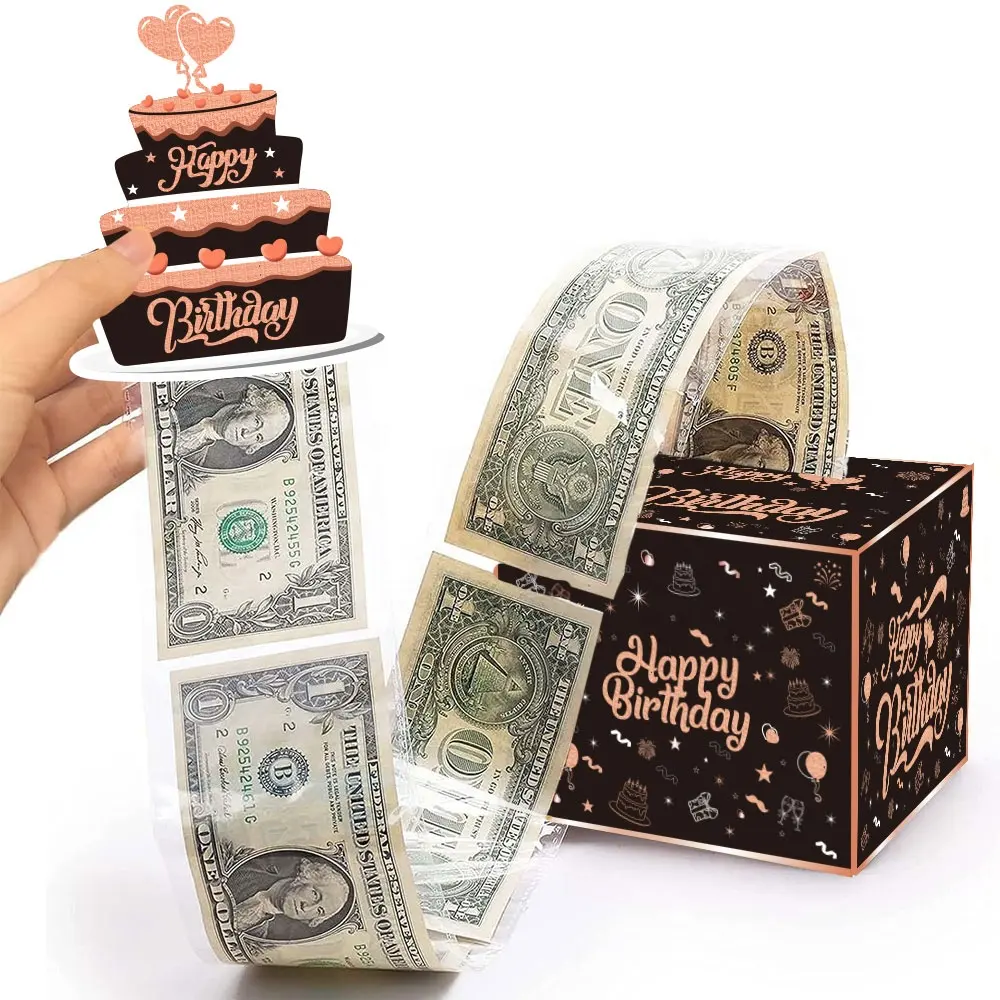 नकद उपहार के लिए जन्मदिन का पैसा बॉक्स कैश खींचने के लिए पैसे के उपहार बॉक्स के लिए पैसे का बॉक्स