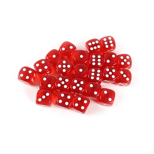 Xúc Xắc Trong Suốt Góc Tròn Chấm Trắng 15Mm Màu Đỏ Chất Lượng Tốt Nhất Cho Bạn Bè Và Gia Đình Bộ Trò Chơi - Product Image 4