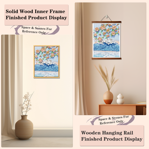 Pintura de Diamantes del Monte Fuji con Flores de Cerezo, Kit de Arte DIY con Diamantes Redondos, Marco Rectangular, Cristales de Estrás, Decoración de Paisaje Japonés - Product Image 5