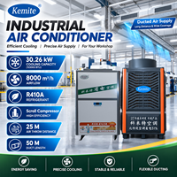 Climatiseur mural split industriel à économie d'énergie 30,26 kW avec compresseur scroll et pompe, alimentation en air par conduits de 25 m