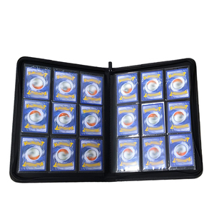 9 khe cắm 9 túi trang cố định bên tải PU da bìa giao dịch thẻ thư mục Bộ sưu tập chất kết dính Album danh mục đầu tư với dây kéo - Product Image 6