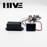 Vente directe usine : Harnais de câblage de circuit de guitare avec préampli actif 2 bandes EQ et micro de basse 2V2T pour guitare basse, avec boîtier de batterie 9V à vis
