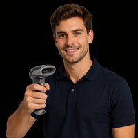 Lecteur de codes-barres sans fil portable 1D 2D QR, scanner de codes-barres, lecteur d'inventaire pour supermarché et entrepôt