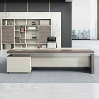 Bureau de direction de luxe moderne LBZ-07 pour le bureau, design et dimensions personnalisables, matériau en bois