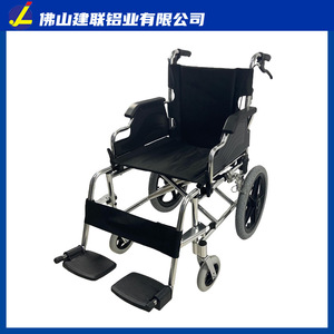 Fauteuil roulant pliable en alliage d'aluminium léger, pneus pleins de 16 pouces, système de freinage double, pour personnes âgées, utilisation manuelle - Product Image 5