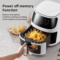 Penggorengan Udara 8L 1300W Tanpa Minyak dengan Layar Sentuh Digital dan Timer, Peralatan Dapur Rumah untuk Makanan Sehat Keluarga