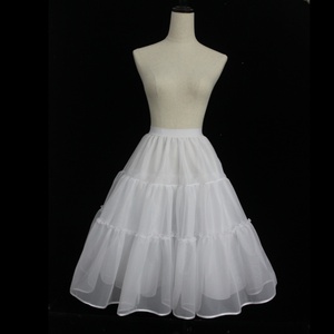 Falda Abullonada para Niñas P1061D, Falda Abullonada de Una Sola Capa con Doble Malla, Falda de Fiesta para Bodas - Product Image 3