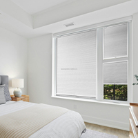 Persianas de ventana inalámbricas de apertura superior con sombreado completo de nuevo diseño con tira opaca, sin herramientas, persianas de nido de abeja, persianas celulares