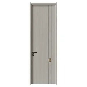 Chine Pas Cher Luxe Turc Dernière Conception Simple Bois Double PVC MDF Intérieur Dalle En Bois Porte Pour Maison