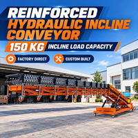 Convoyeur à bande inclinée hydraulique renforcé, directement de l'usine, avec extension de rouleaux flexibles pour le chargement des camions