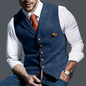 <span class=keywords><strong>Chaleco</strong></span> de Traje Clásico Casual para <span class=keywords><strong>Hombre</strong></span> RNSHANGER, Cuello en V, <span class=keywords><strong>Tweed</strong></span> Espigado, Corte Entallado, <span class=keywords><strong>Chaleco</strong></span> de Negocios para Boda, <span class=keywords><strong>Chaleco</strong></span> a Cuadros con Solapa para <span class=keywords><strong>Hombre</strong></span> - Product Image 6