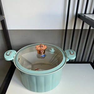 L Stone Soup 8L <span class=keywords><strong>Olla</strong></span> de sopa de gran capacidad <span class=keywords><strong>Olla</strong></span> casera antiadherente con tapa de vidrio <span class=keywords><strong>Cocina</strong></span> Revestimiento de esmalte Utensilios de <span class=keywords><strong>cocina</strong></span> <span class=keywords><strong>a</strong></span> presión de metal - Product Image 3