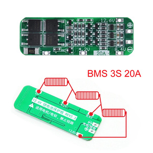 3S 12.6V แผงป้องกันแบตเตอรี่ลิเธียม 20A กระแสไฟสำหรับเซลล์ 18650 - Product Image 4