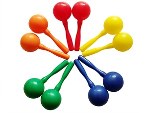 Wholesale Orff Percussion <b>Instrument</b> Colorful Plastic Maracas Children Rhythm <b>Musical</b> <b>Instrument</b> Rattle Rock Maracas Toy - Product Image 1