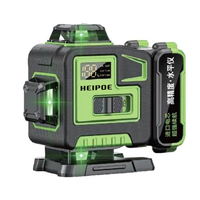 Niveau laser de sol 4D à 16 lignes multiples, auto-nivelant à 360 degrés, horizontal et vertical, vert, avec trépied