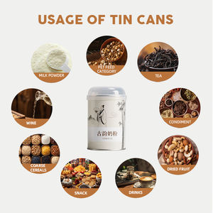 Op maat gemaakte blikken voor eiwitpoeder, ronde blikken voor voedselverpakkingen, metalen blikken, lata's, huisdierensnoepjes, pillen, eiwitpoederopslag, ingeblikt voedsel - Product Image 3