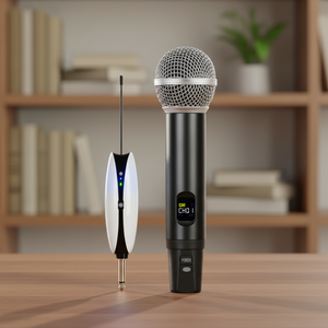 ไมโครโฟนไร้สายอเนกประสงค์ UHF K-Song พร้อมเครื่องขยายเสียง การ์ดเสียง ไมโครโฟนแบบมีด้ามจับ บอร์ดรับเสียง - Product Image 4