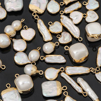 Anti-ternissement étanche bricolage breloques 18k PVD plaqué or en gros en acier inoxydable 316L perle pendentifs pour la fabrication de bijoux