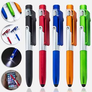 4 in 1 Multifunctional Heavy Metal Ballpoint Pen with Logo Universal Stylus Pen with <b>LED</b> Customizable Suitable for Home Use - Product Image 3