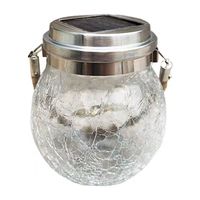 Lanterne solaire décorative LED pour patio et jardin, décoration de table de mariage, lampe solaire en verre pour extérieur, lanternes solaires suspendues LED