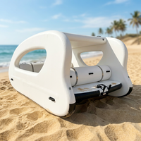 Bateau Électrique Gonflable Flottant en Promotion, Bateau-Maison Gonflable Solaire Durable avec Moteur pour Jeux Aquatiques