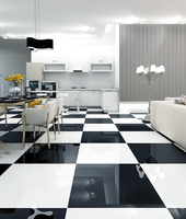 Carreaux de porcelaine 600x600 Super Blancs à surface polie, faible absorption d'eau, couleur blanche, blancheur 53 degrés, carreaux à double chargement