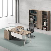 XTLBZ-0412 Bureau de direction moderne de luxe en bois Xitian, pour PDG/Directeur, extensible, avec bordure entièrement scellée, en panneau mélaminé